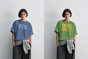 T-Shirt Mockup PSD - Female Model, a Shirt Mockup by Rymden_Fl (Thumbnail 3 of 7)