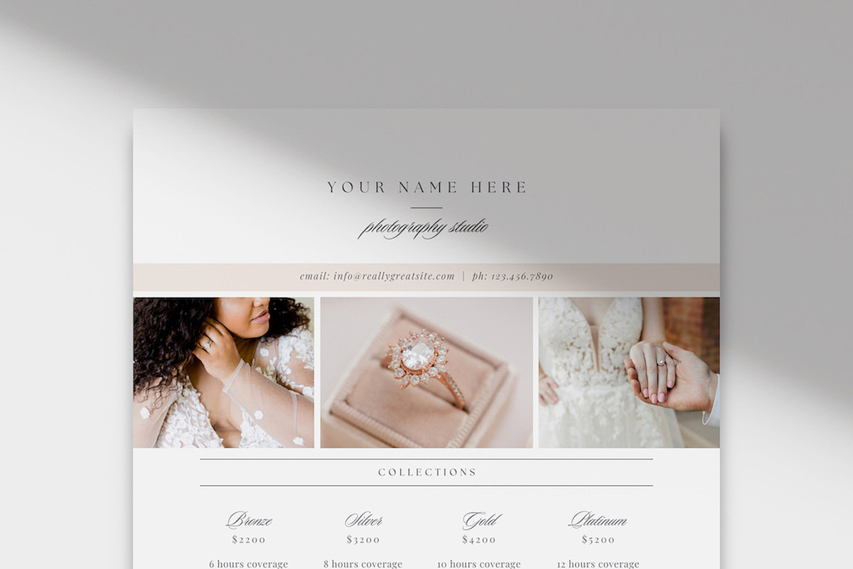 Canva Photographer Pricing Guide, a Flyer Template by roselindoco (Photo 2 of 3)