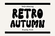 Retro Autumn is a retro groovy font, a Handwritten Font by Brown Cupple (Thumbnail 1 of 7)