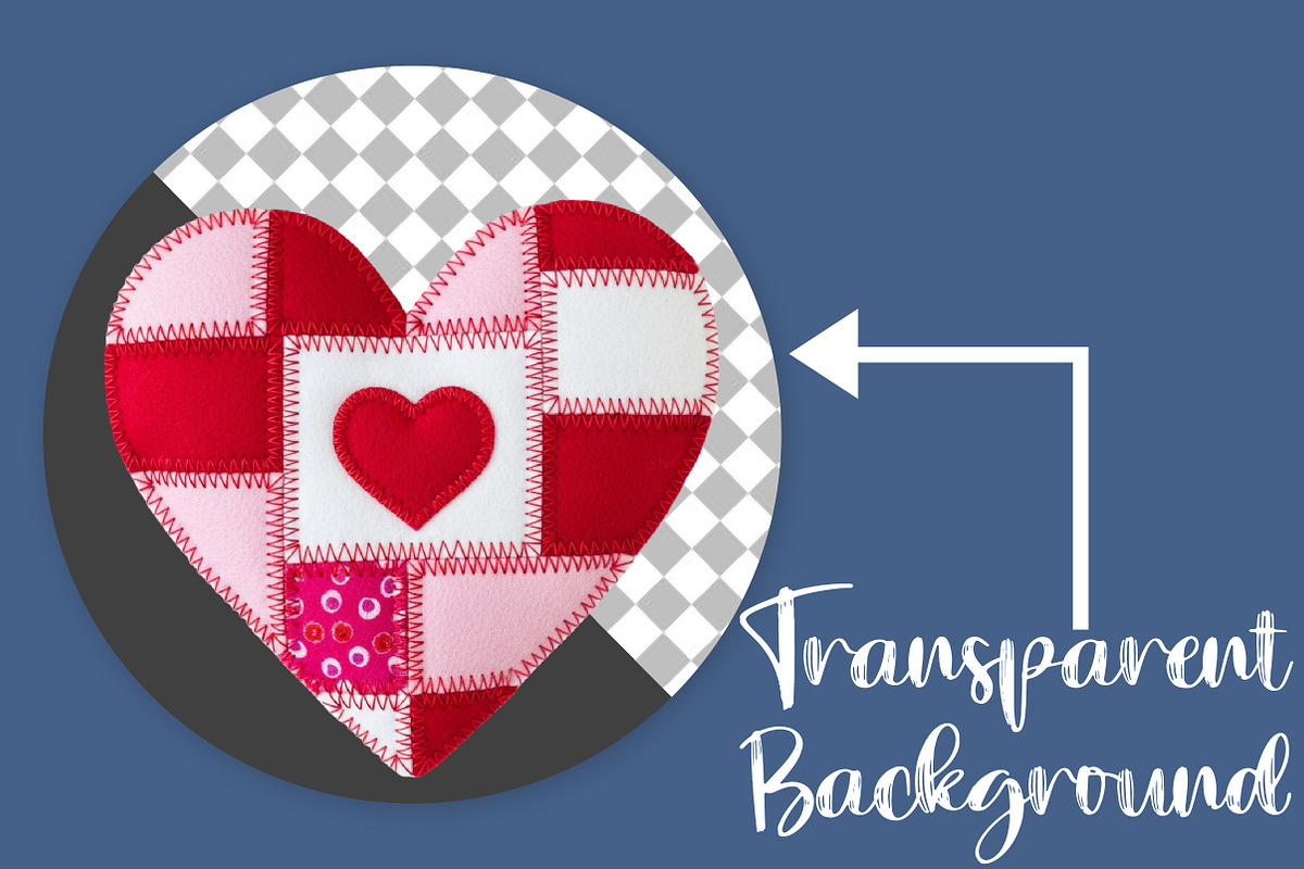 Valentine Patchwork Heart PNG, an Illustration by Canvas Craft (Photo 2 of 7)