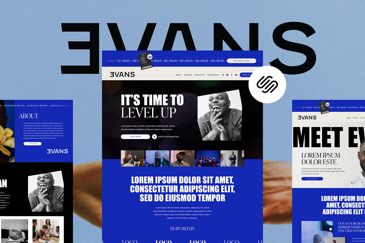 Bold Coaching Website Template Built on Squarespace