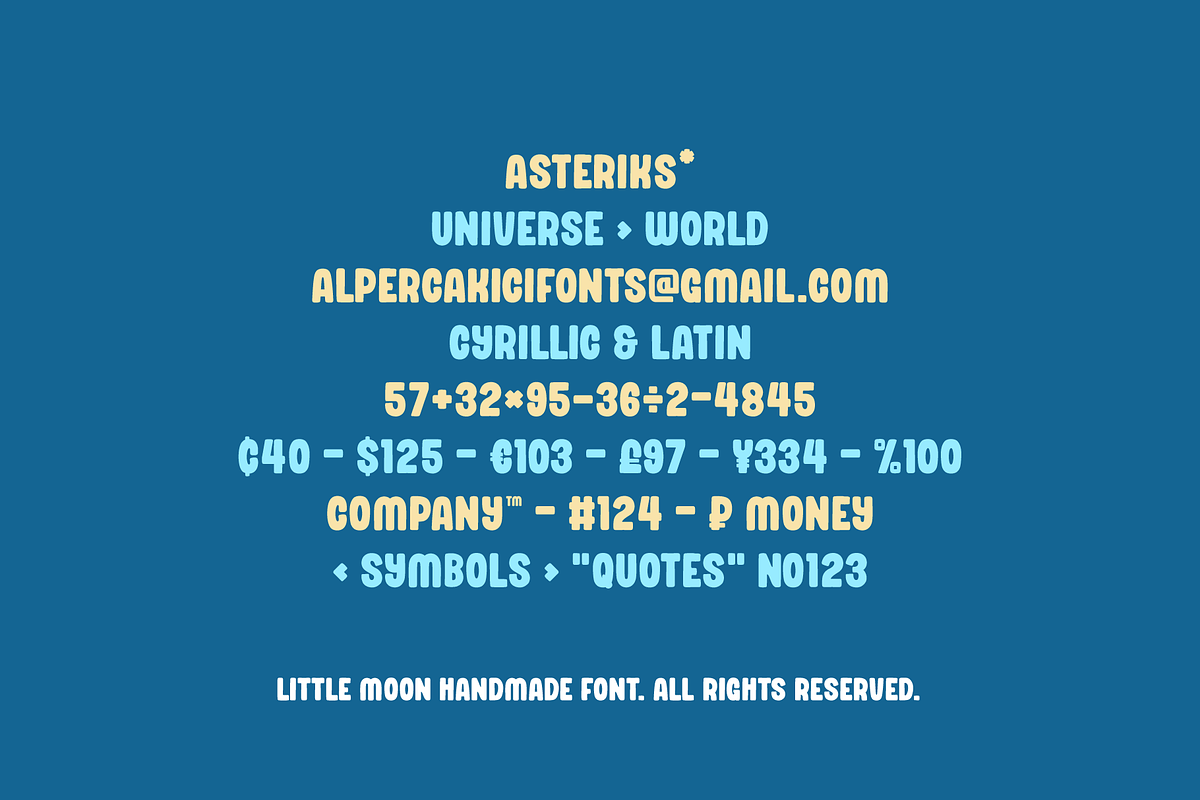 Little Moon Handmade Display Font, a Handwritten Font by alpercakici (Photo 10 of 11)