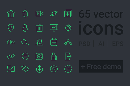 65 line vector icons