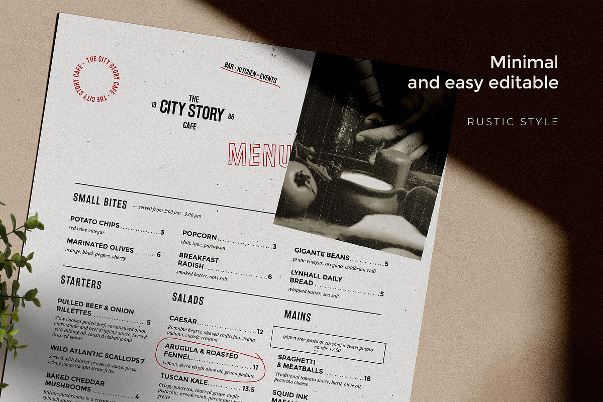 Rustic Restaurant Menu, a Brochure Template by BigWeek (Photo 3 of 4)