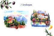 Watercolor mediterranean, a Food Illustration by Steshnikova (Thumbnail 3 of 6)