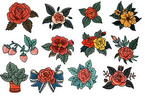 Flash Tattoo Clipart Tattoo Flower