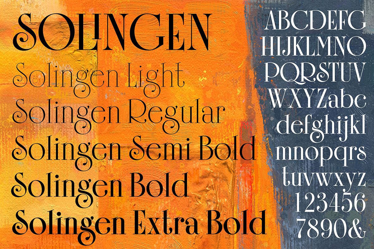 Solingen Font Family, a Serif Font by Mysterylab Designs (Photo 5 of 6)