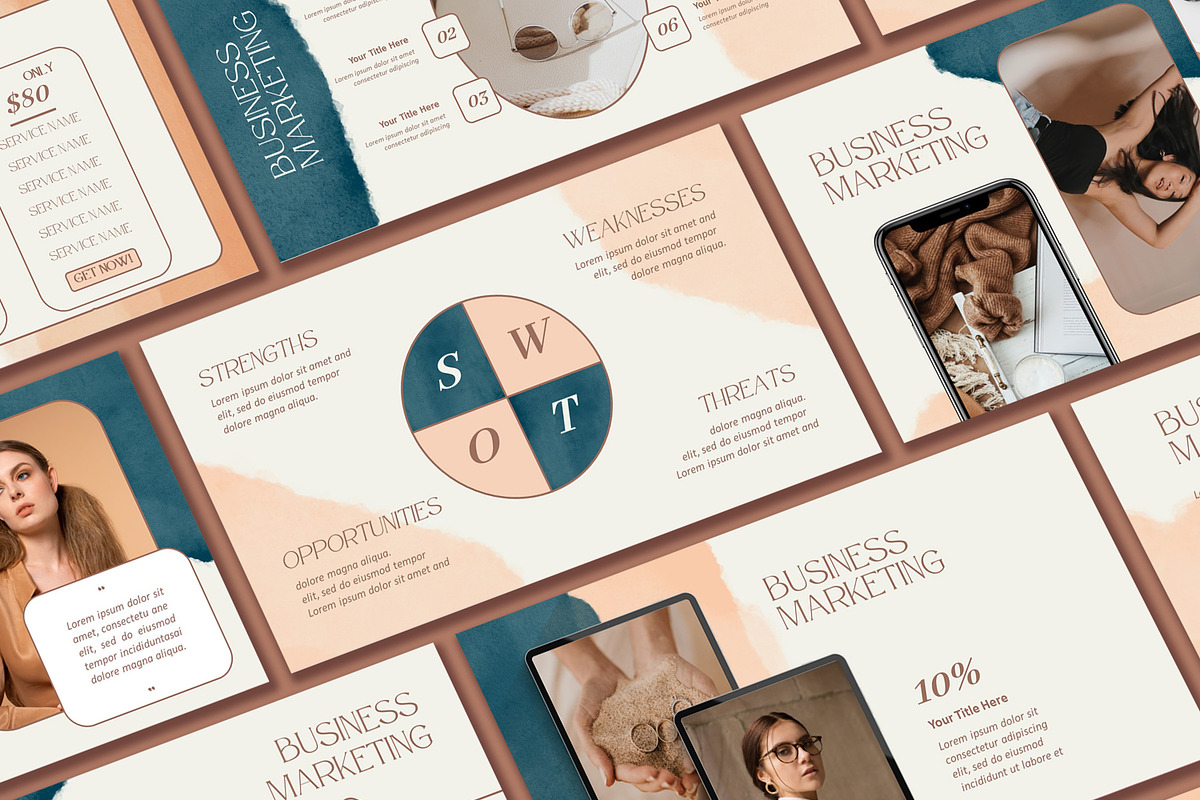 Watercolor Powerpoint Template, a Presentation Template by SKY CREATION (Photo 1 of 6)