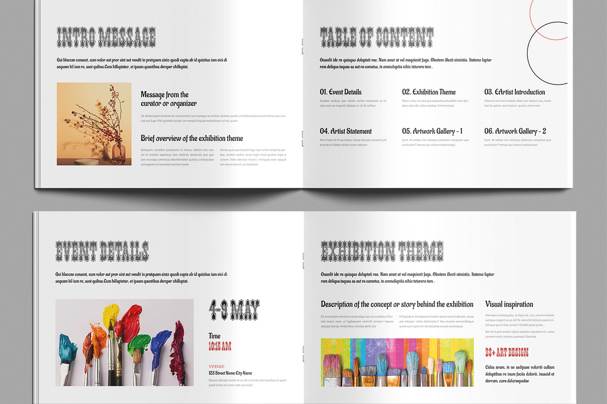 Minimal Art Gallery Brochure Design preview 3