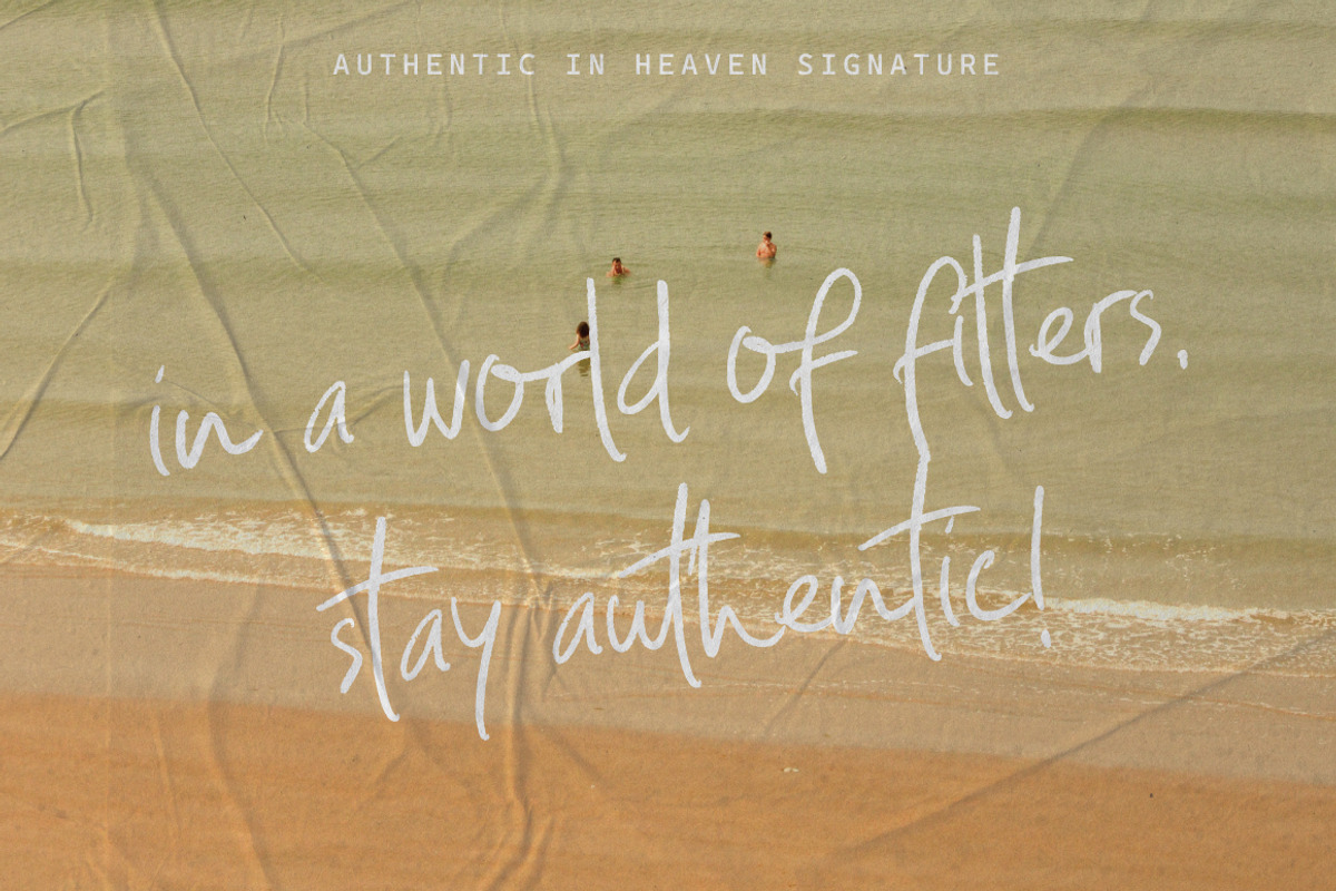 Authentic in Heaven - Handwritten, a Handwritten Font by tebaltipislab (Photo 13 of 13)