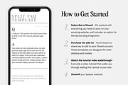 Split FAQ Showit Template Canvas, a Websites & App Template by Amanda Pena Design (Thumbnail 5 of 6)