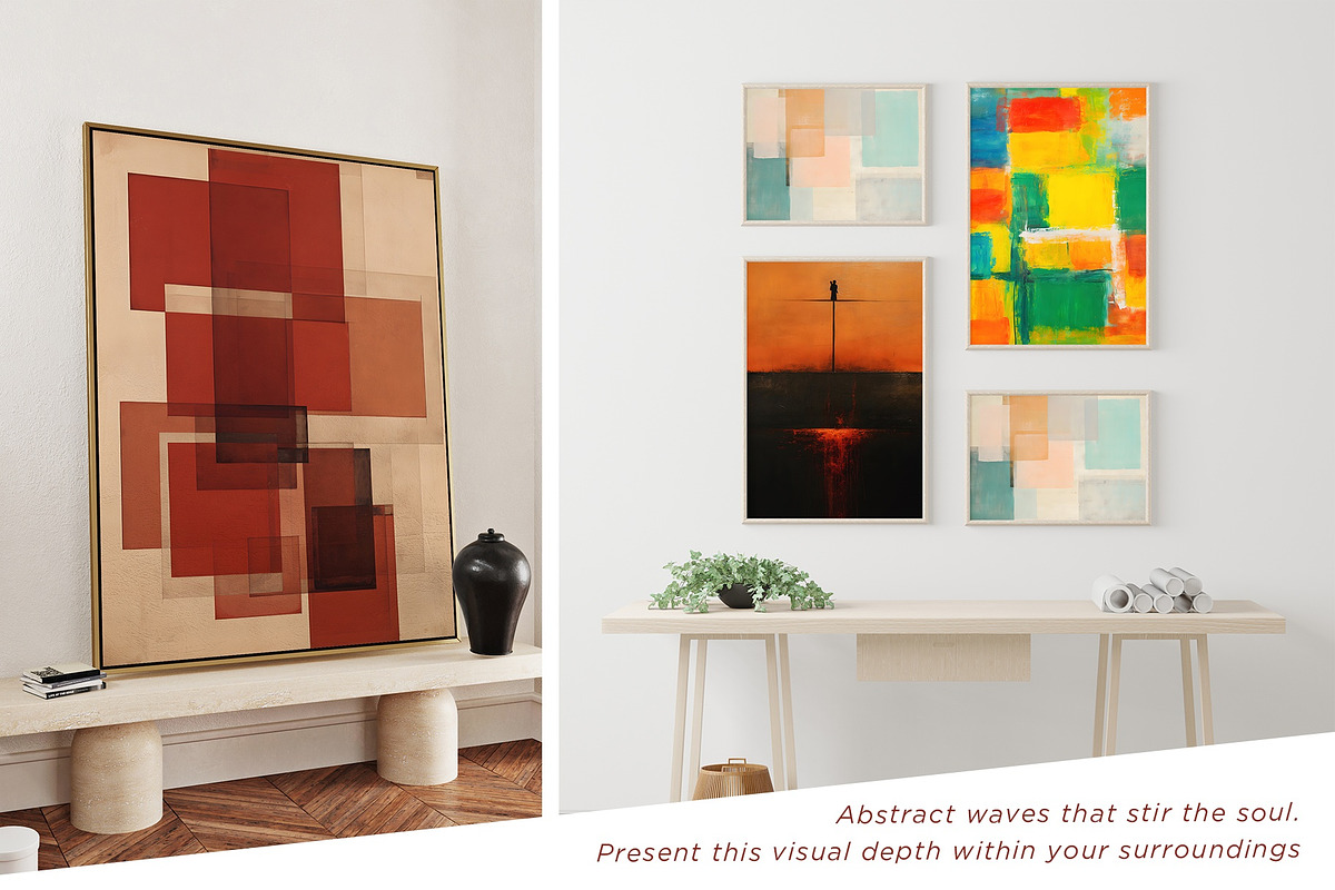 Vibrant Abstract Painting Art Print, a Wallpaper Graphic by Vibrand Studio (Photo 6 of 12)