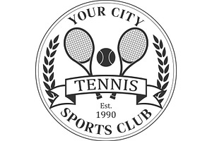 Tennis Sports Club Emblem, an Illustration by HitToon