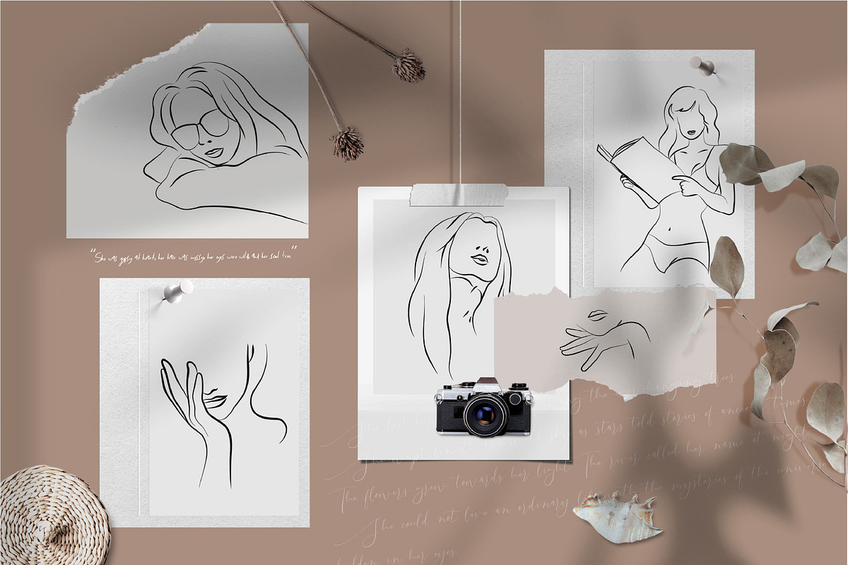 Women's Line Art Illustrations, a Person Illustration by La Petite Line Art (Photo 6 of 17)