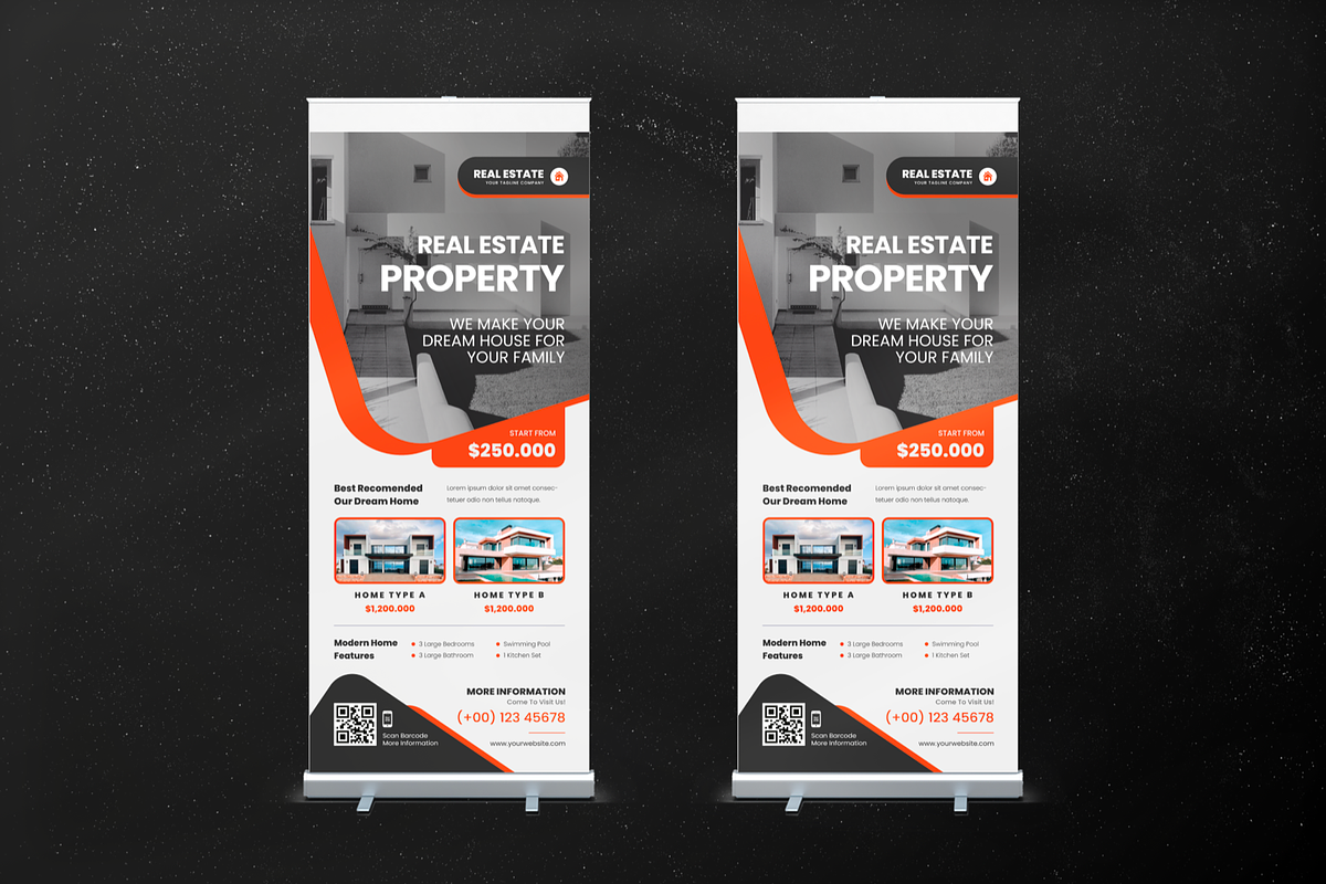 Modern Real Estate Roll Up Banner, a Print Template by Annora Studio (Photo 3 of 3)