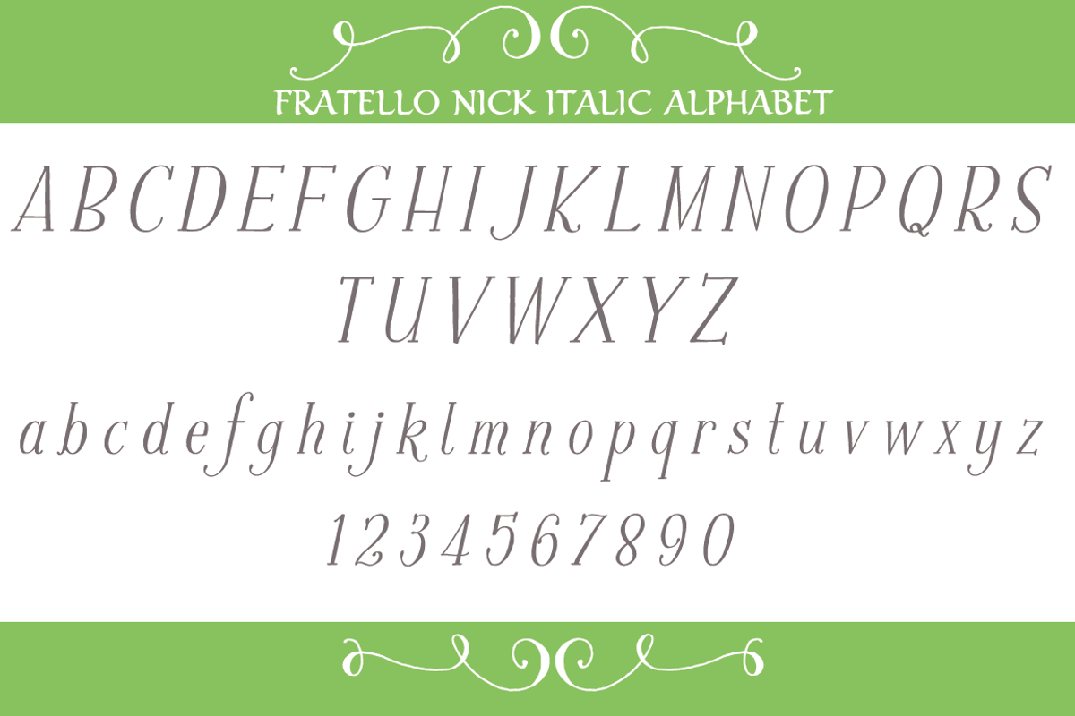 Sale-Fratello Nick Italic Font preview 3