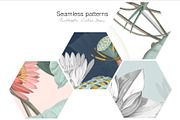 Nelumbo, Luxury Pattern & Motifs, a Pattern Graphic by TSTUDIO (Thumbnail 2 of 9)
