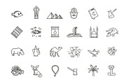 Set of Egypt icons, an Outline Icon by Tettygreen (Thumbnail 2 of 2)