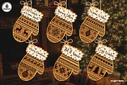 Christmas Mitten Ornament SVG Bundle, a Decorative Illustration by svgocean (Thumbnail 1 of 13)