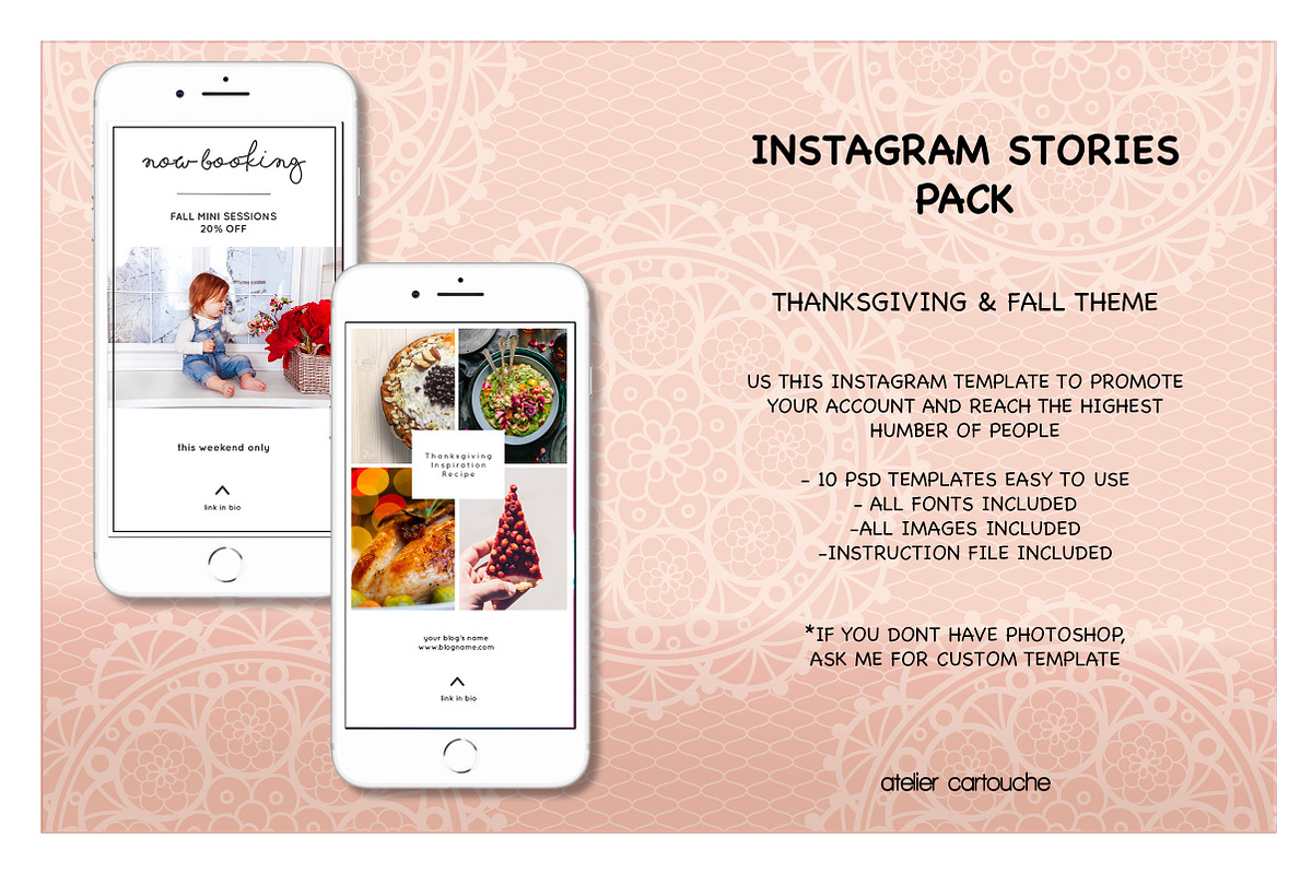 Instagram Stories Pack, a Social Media Template by AtelierCartouche (Photo 1 of 3)