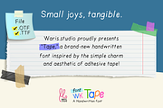 Tape font handwritten font, a Handwritten Font by Waris Studio (Thumbnail 3 of 8)