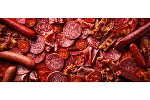 Assortment of Cured Meats Jamon, a Food & Drink Photo by piter.goskov