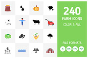 240 Agriculture and Farm Icon Set, an Icon by DeepDesign (Thumbnail 1 of 2)