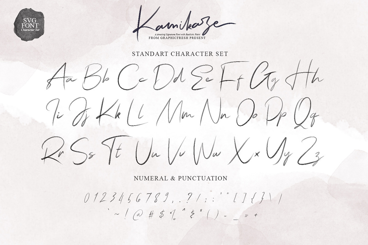 Kamikaze SVG Font preview 7