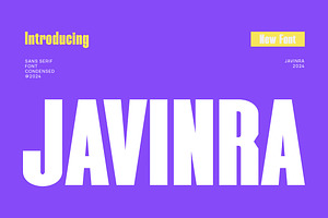 Javinra - Modern Condensed Sans