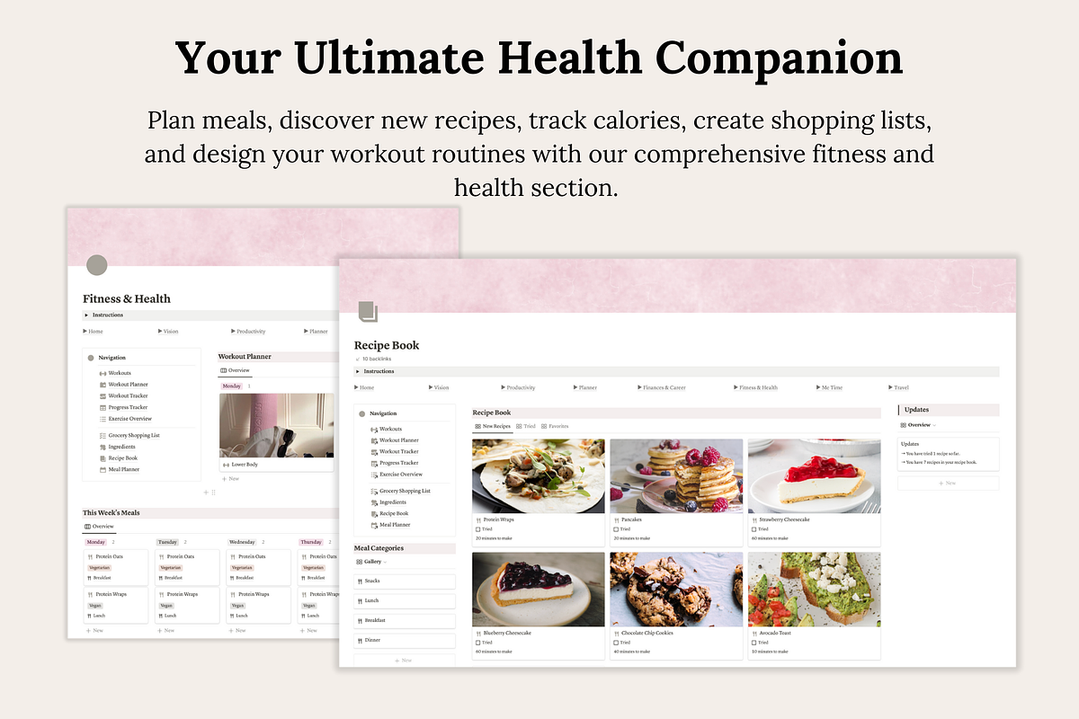 Notion Life Planner, a Templates & Theme by Planner 2 Success (Photo 9 of 10)