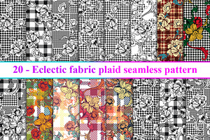 Eclectic fabric plaid pattern, a Pattern Graphic by Digital Studio