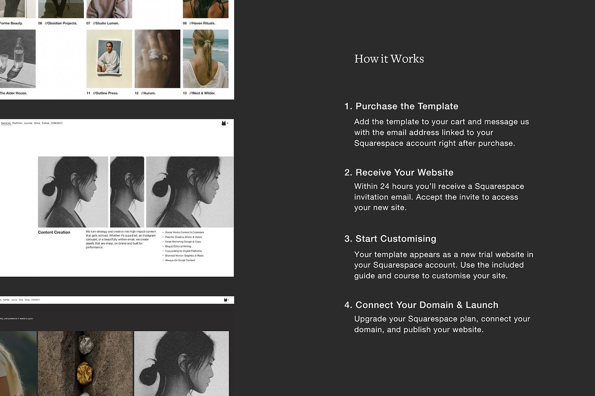 Editorial Squarespace Website, a Squarespace Template by Studio TSM (Photo 14 of 16)
