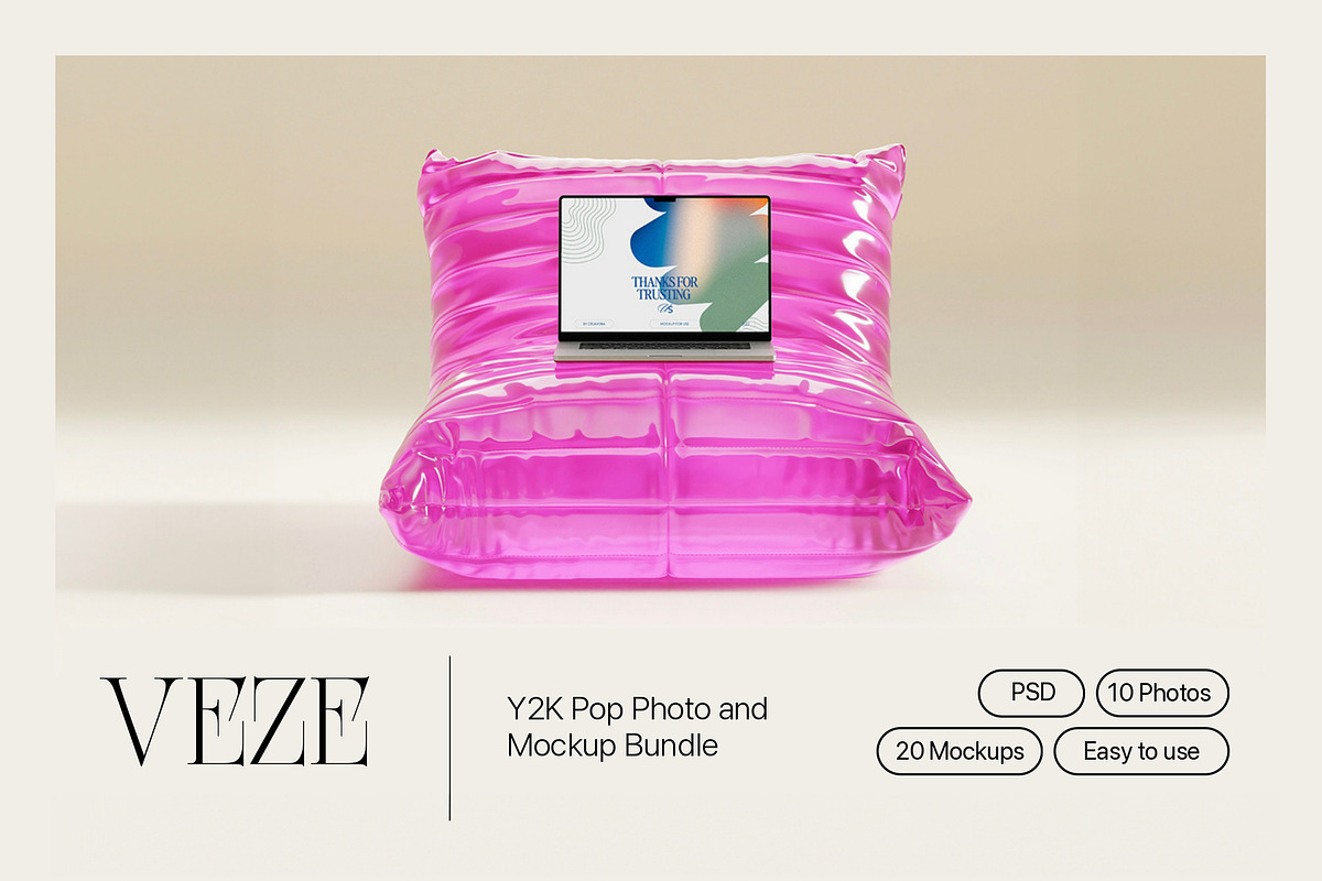 Veze - Y2K Mockup Bundle, a Device Mockup by Creavora (Photo 1 of 11)