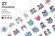 Friendship Icons Set - Filled Line, an Icon by Kmg Design (Thumbnail 1 of 2)
