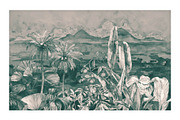 Equatorial. Tropical landscape, a Background Graphic by emeraldthue (Thumbnail 13 of 17)