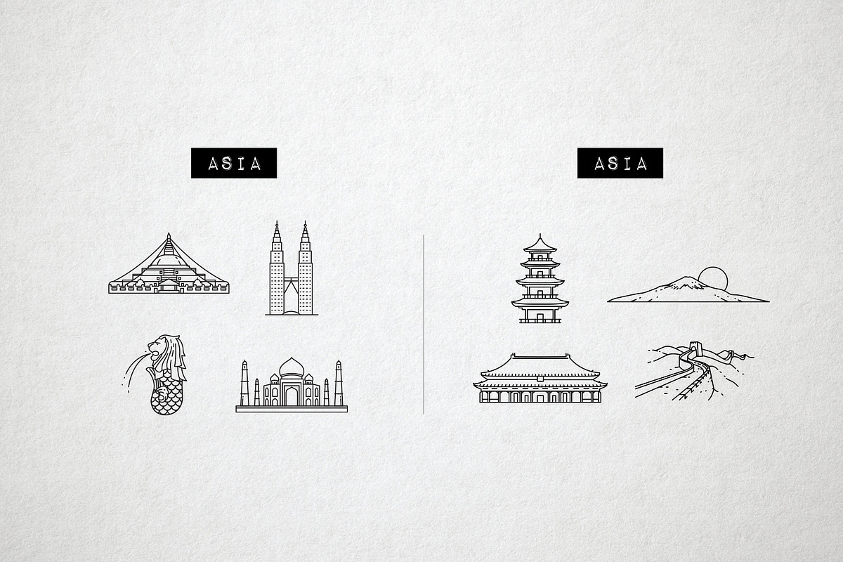 36 Monument Landmark Icons - Travel, an Outline Icon by Hatch Design Workshop (Photo 6 of 9)