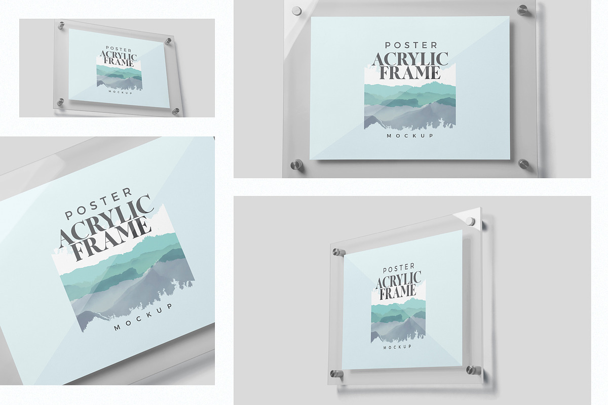 Wall Mounted Acrylic Frame Mockups, a Product Mockup by GfxFoundry (Photo 2 of 6)