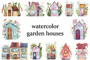 Cute garden houses, a Decorative Illustration by Dashamoony (Thumbnail 1 of 4)