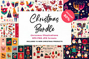 BEST CHRISTMAS BUNDLE 16 PRODUCTS, an Animal Illustration by MoleskoStudio (Thumbnail 1 of 56)
