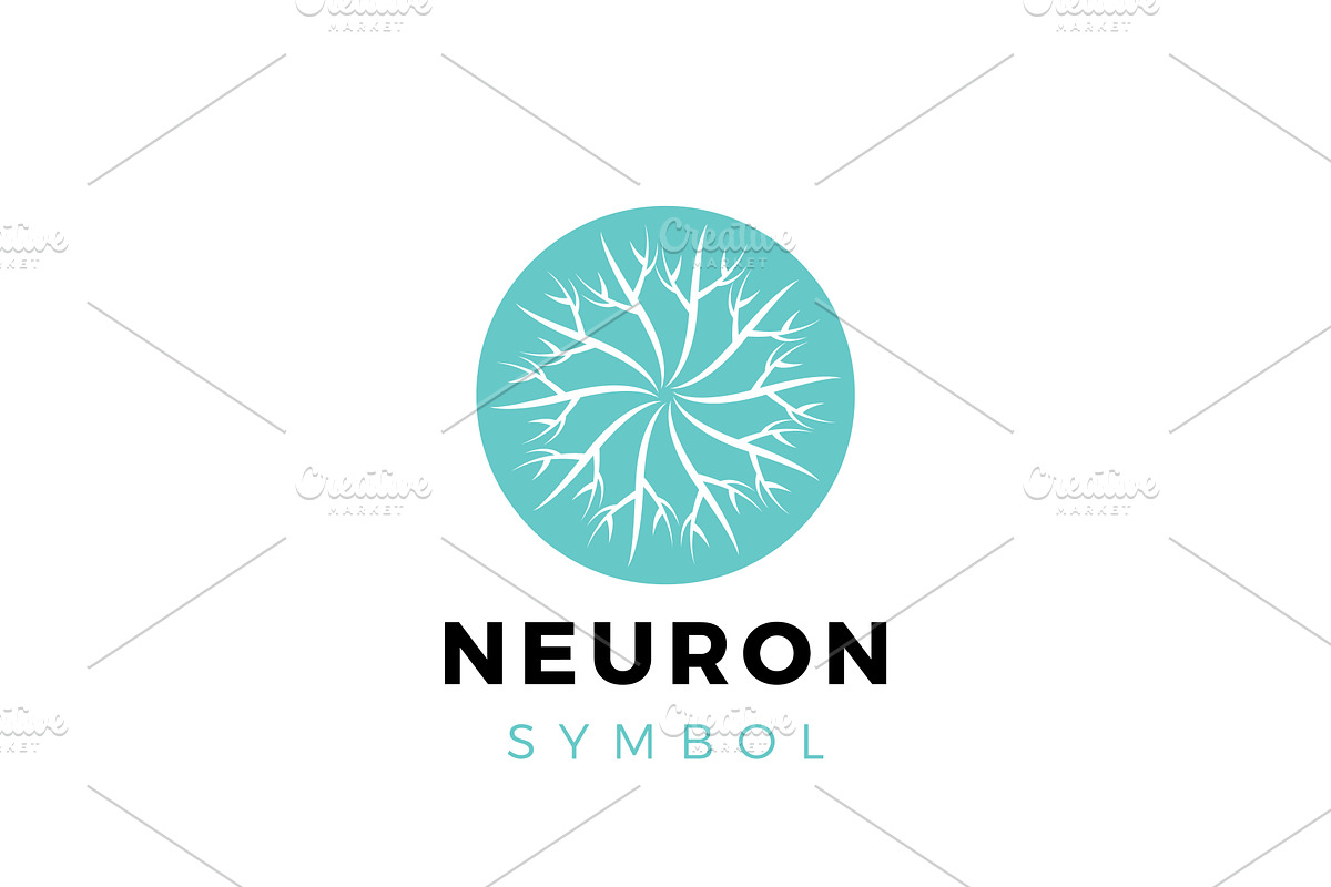 Neuron Symbol Logo Design