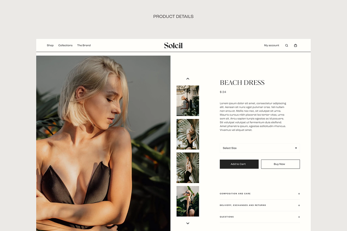 SALE - Soleil | E-commerce UI Kit, a Landing Page Template by Ghostpixel (Photo 5 of 9)