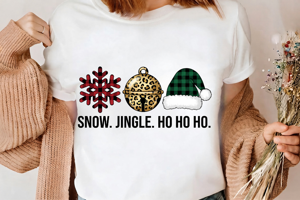 Snow Jingle Ho Ho Ho Christmas PNG, a Seasonal Illustration by CrexoraLab (Photo 3 of 4)