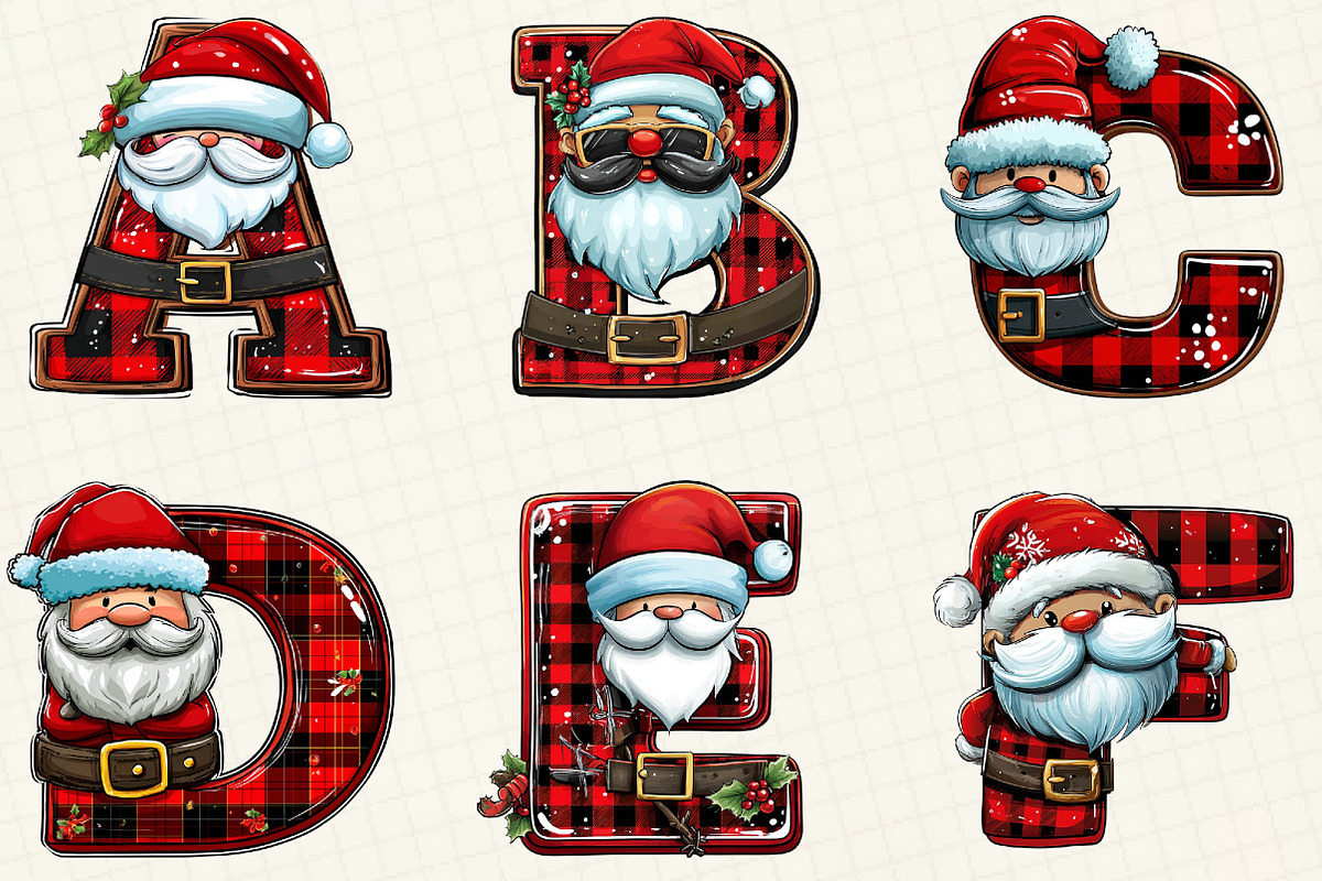 Christmas Alphabet Letters, an Illustration by DreamCafeArt (Photo 2 of 7)