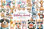 Birthday Baby Animal Clipart, Party, an Illustration by CreationArt (Thumbnail 1 of 5)