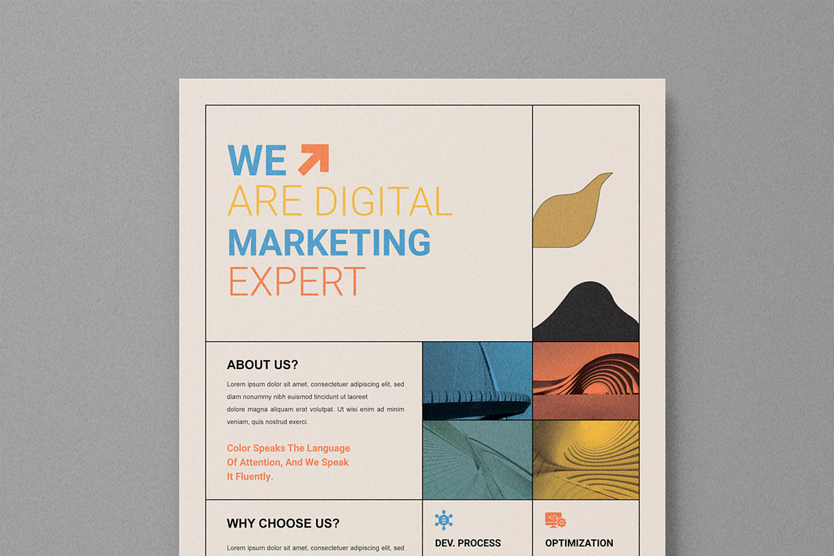 Business Flyer with Colorful Accents, a Flyer Template by MightyDesign (Photo 2 of 8)