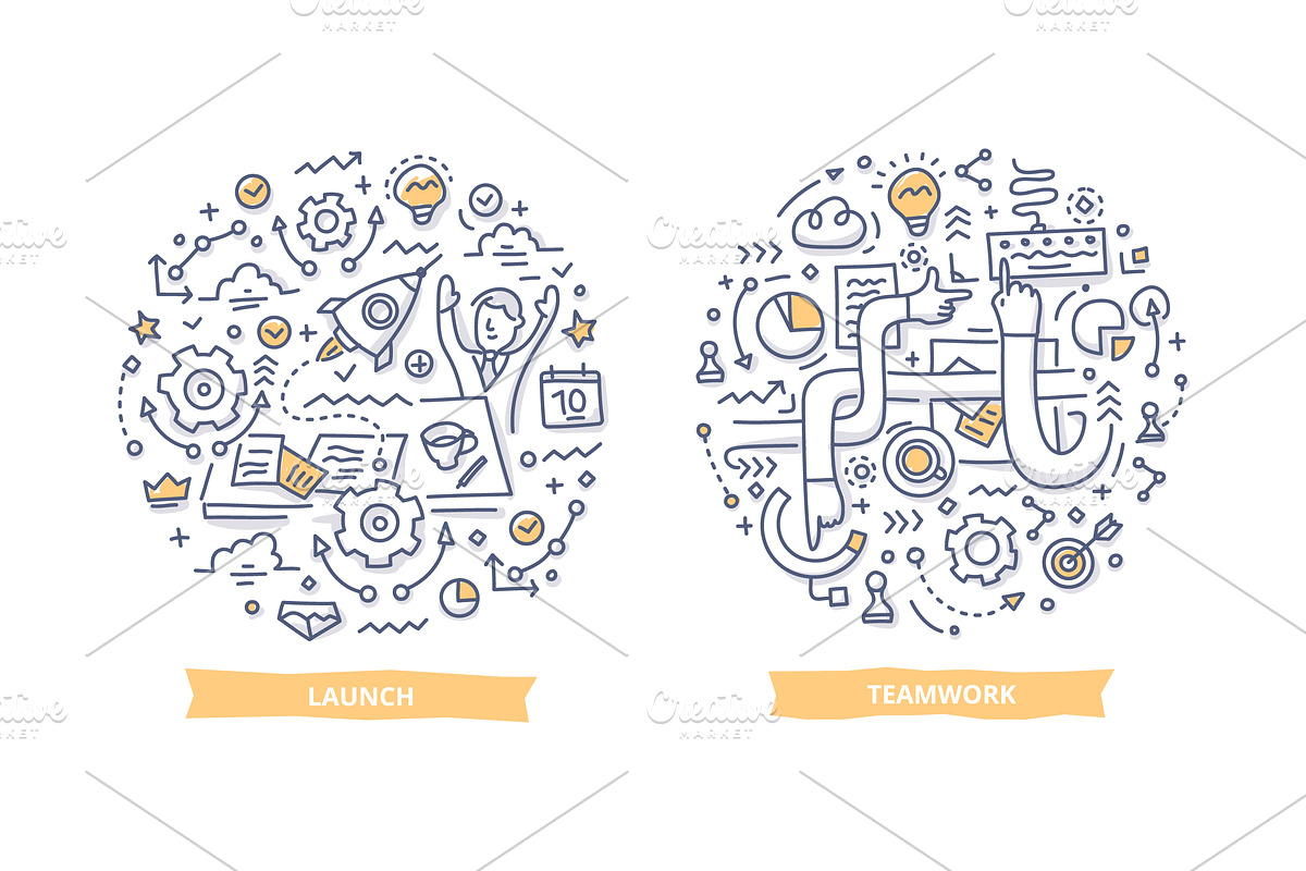 20 Startup Doodle Concepts, a Finance Illustration by Rassko (Photo 2 of 5)