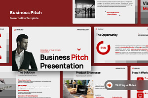 Business Pitch Deck PowerPoint, a Presentation Template by twinstd