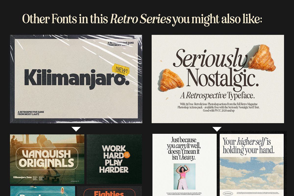 Eighties Comeback Serif (70 fonts), a Serif Font by Nicky Laatz (Photo 47 of 47)