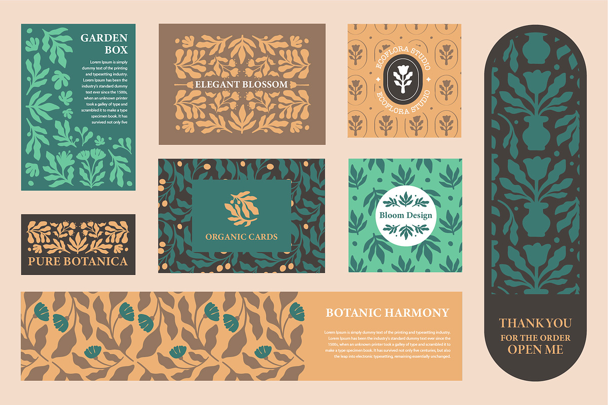 Elegant Botanical Floral Design Kit, a Decorative Illustration by Lettering_Logo (Photo 5 of 15)