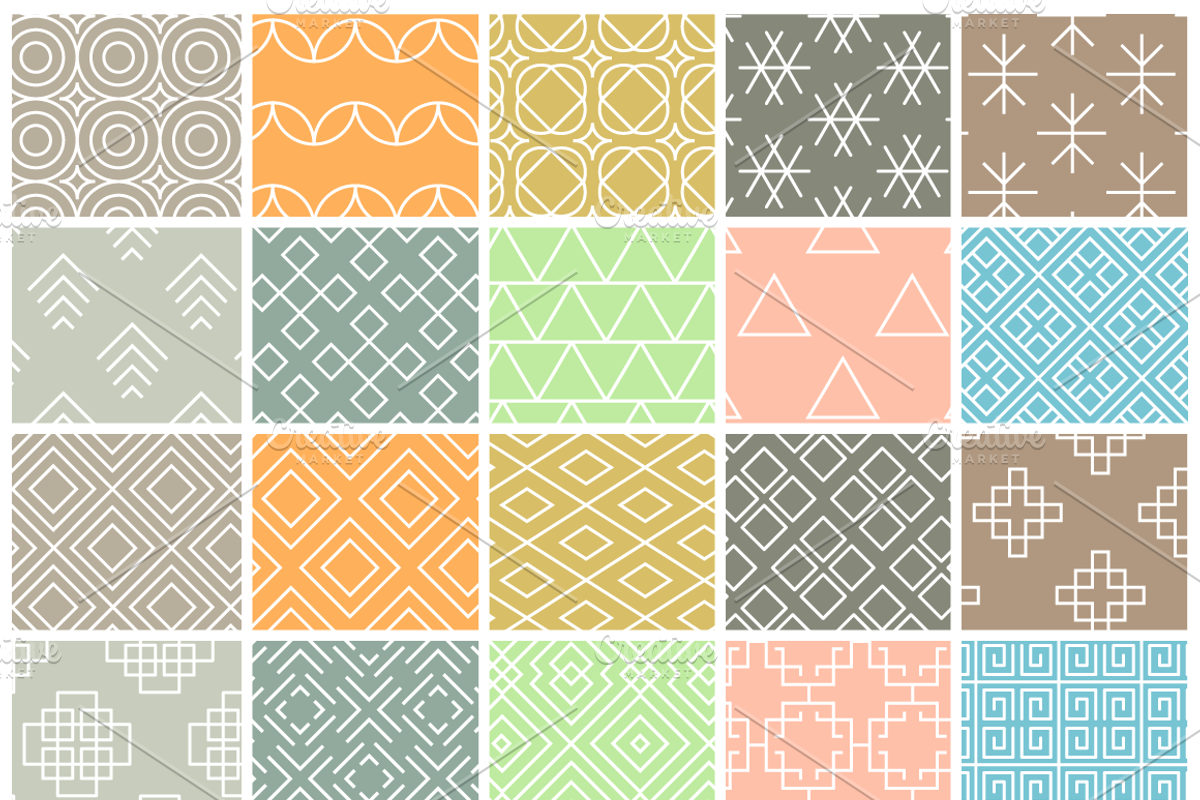 seamless linear vector patterns, a Pattern Graphic by DeepDesign (Photo 3 of 4)
